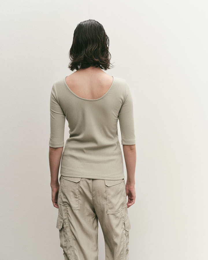 scoop back ribbed top | multiple colors