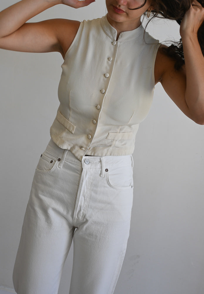 vintage silk vest