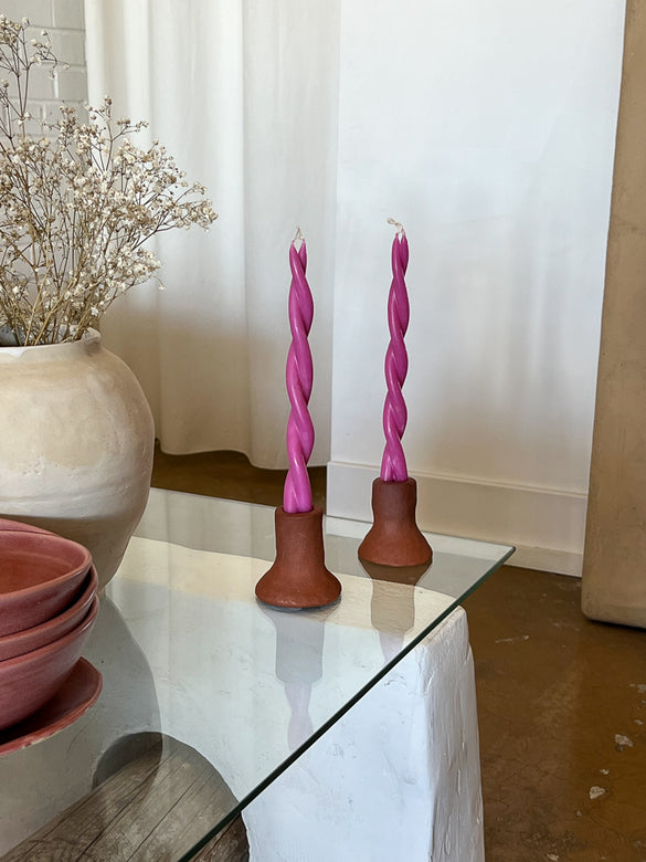 stoneware candlestick holders | multiple options