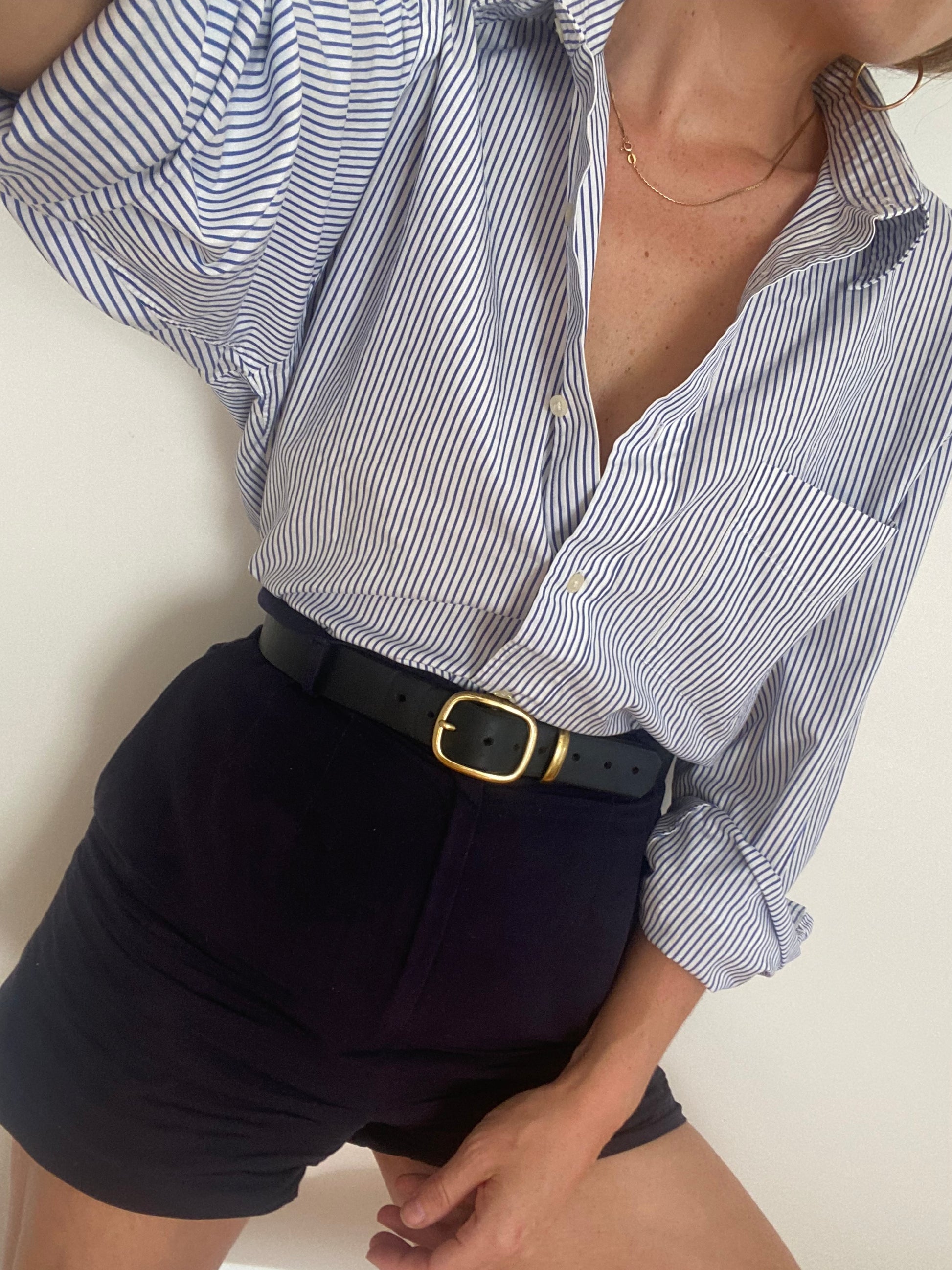 vintage thin blue stripe shirt