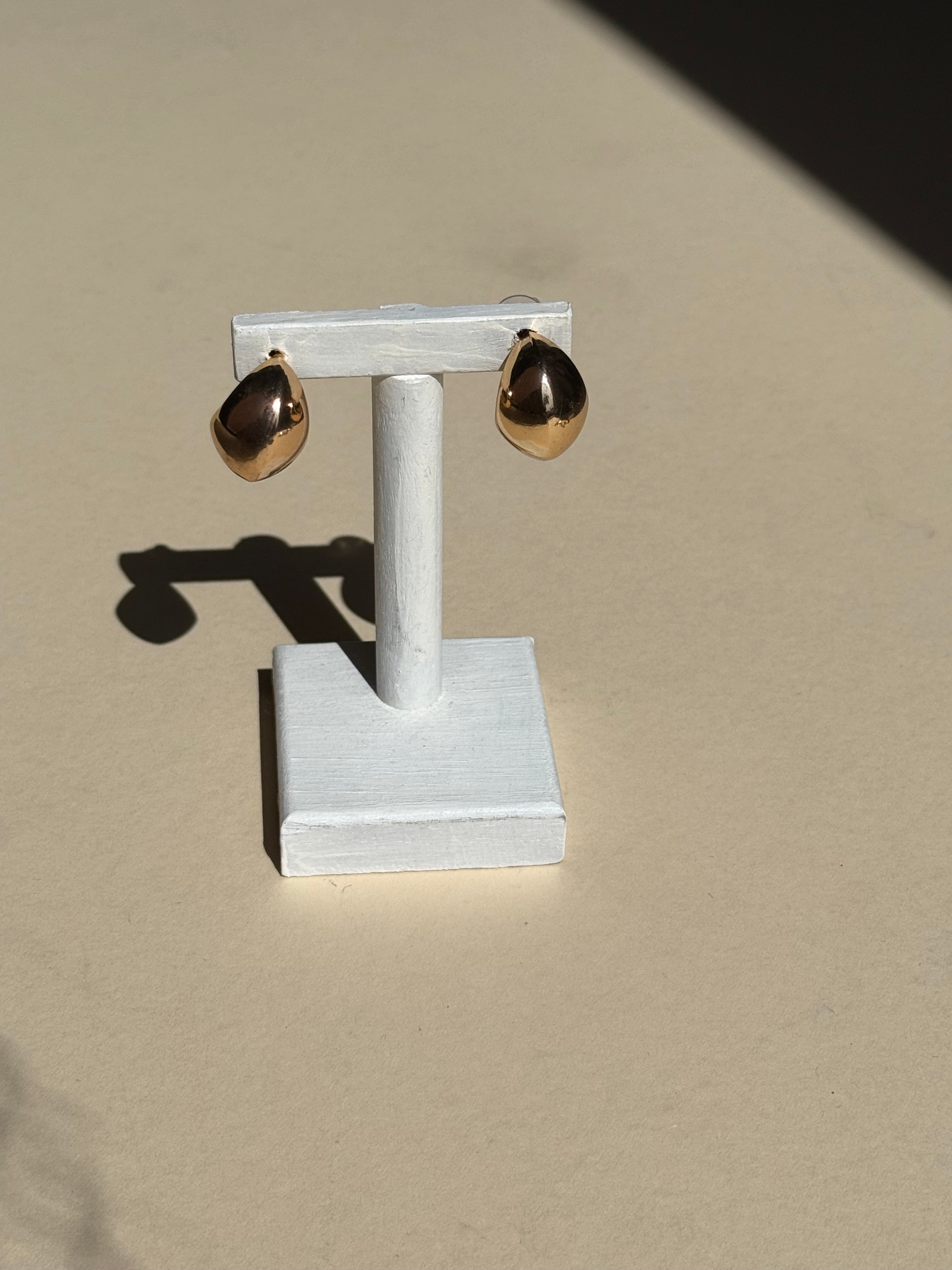 gold bubble earring