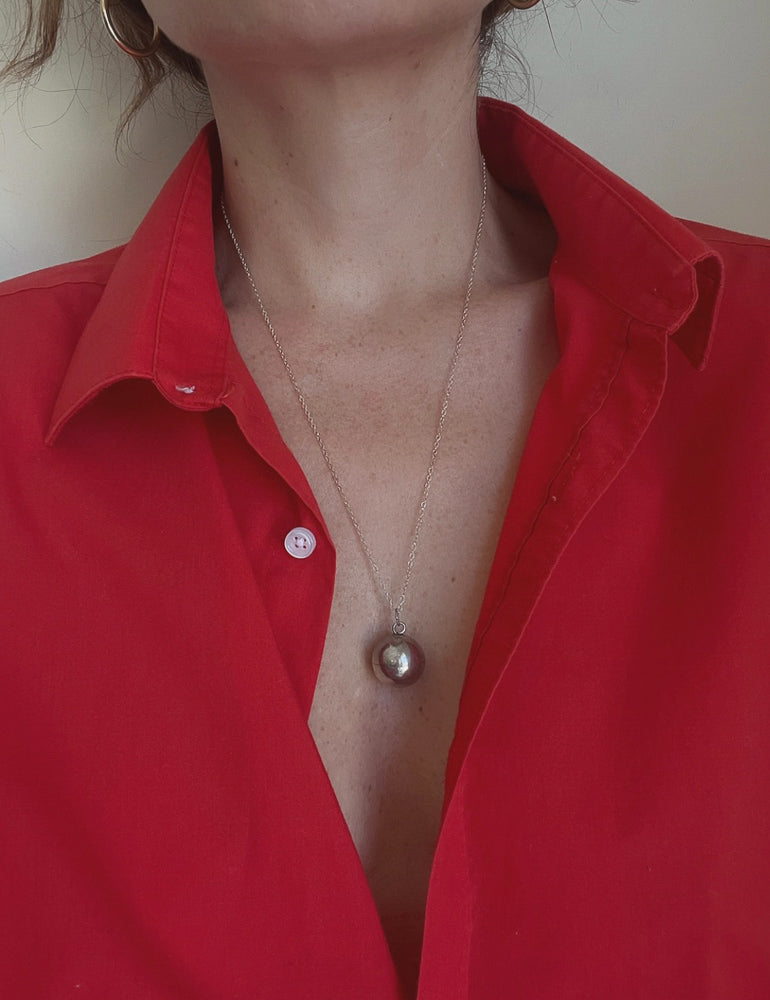 vintage ball necklace