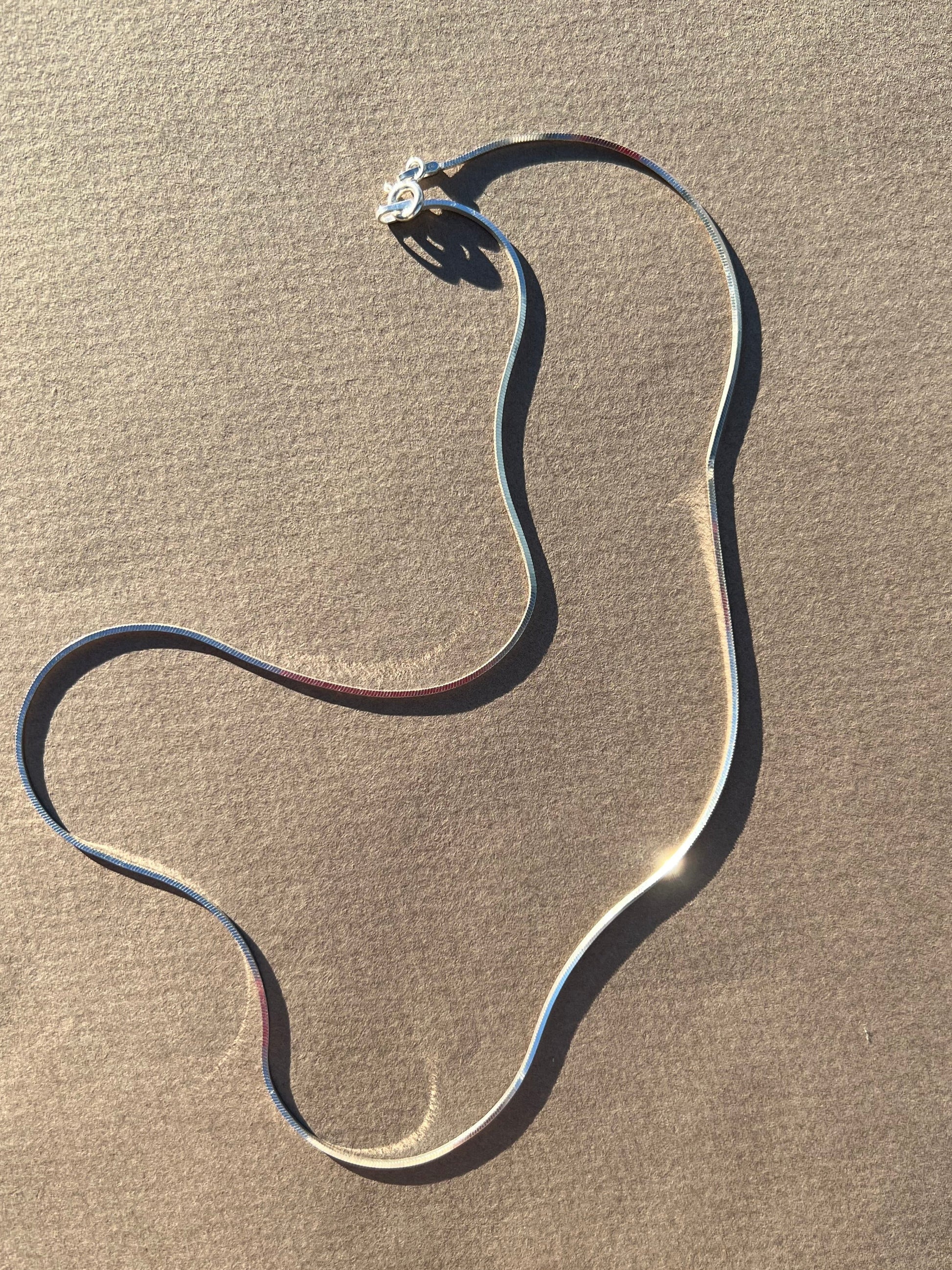 silver snake necklace