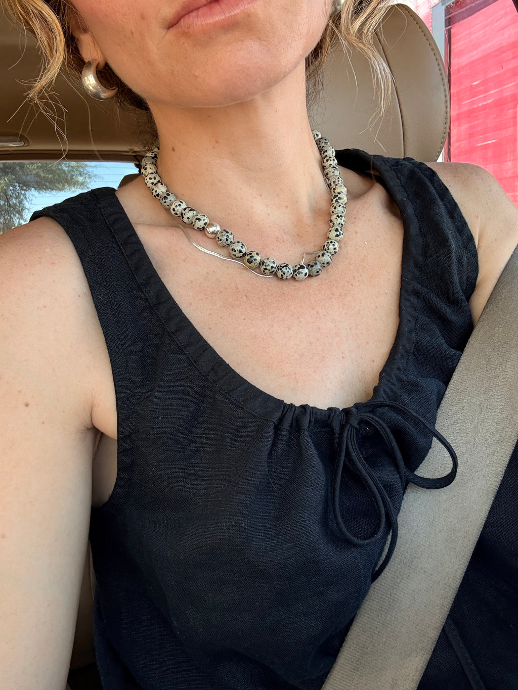 PREORDER | tie neck dress