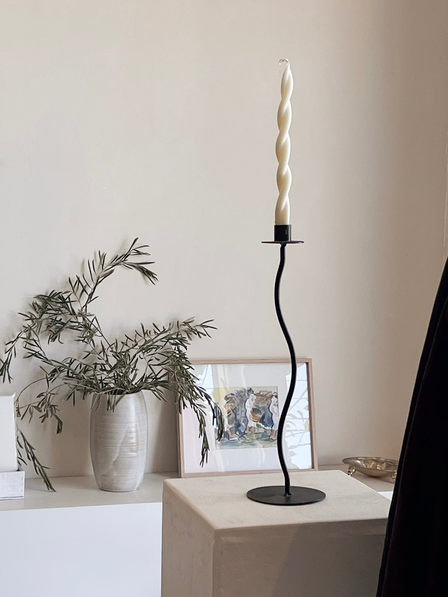 wavy candlestick holder