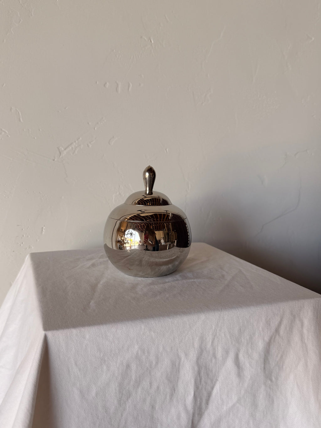 chrome lidded container