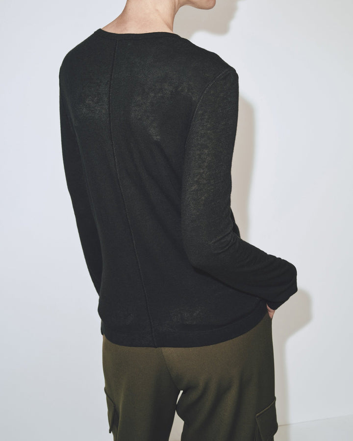 wool tencel crewneck top | multiple colors