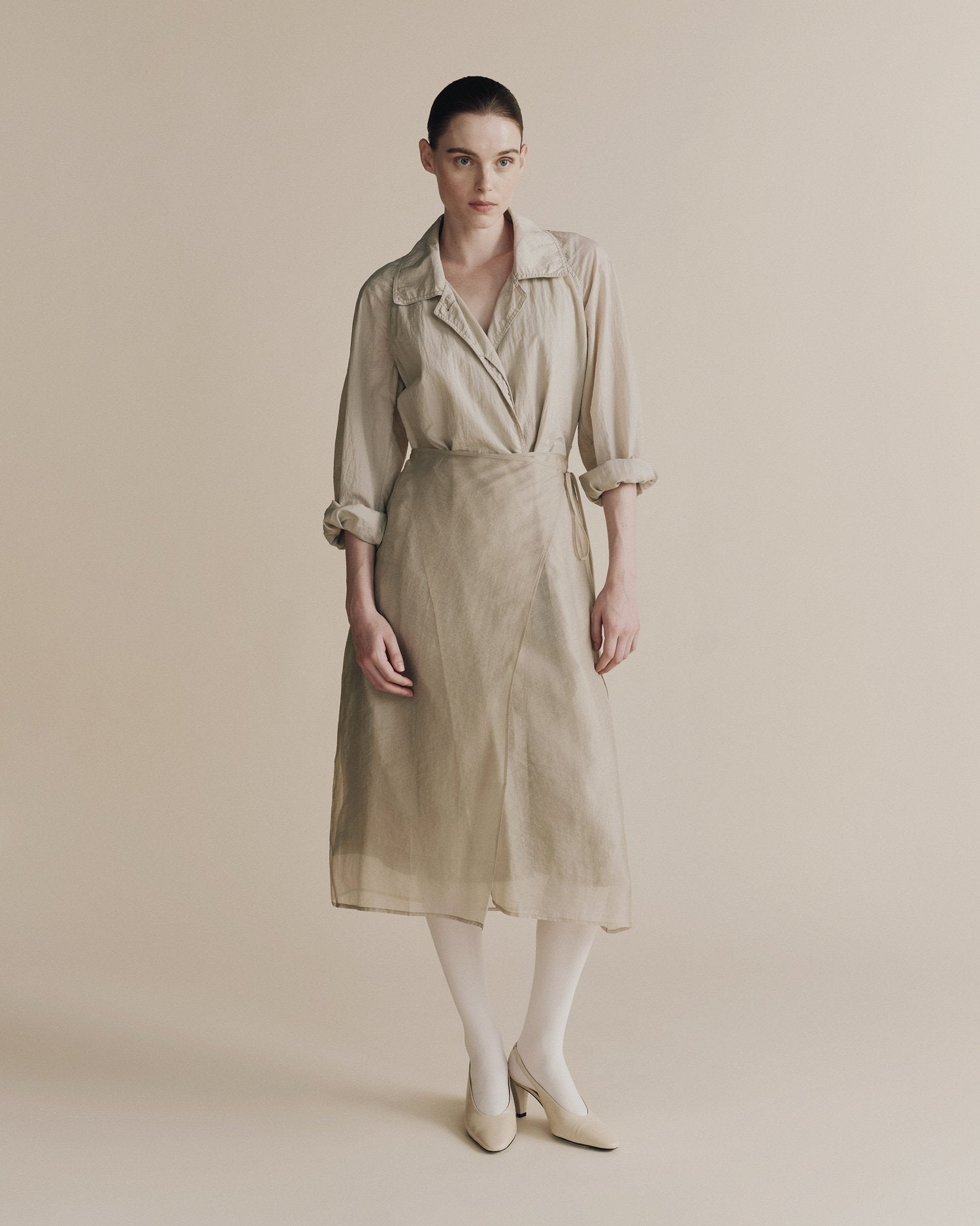 organza skirt | light green