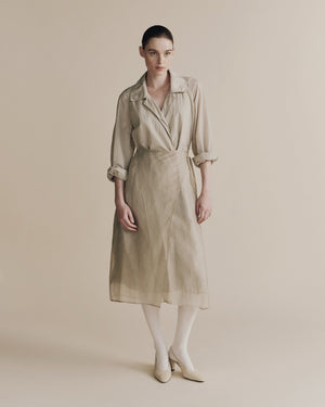 organza skirt | light green