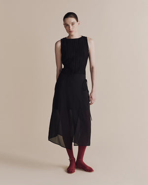 organza skirt | black