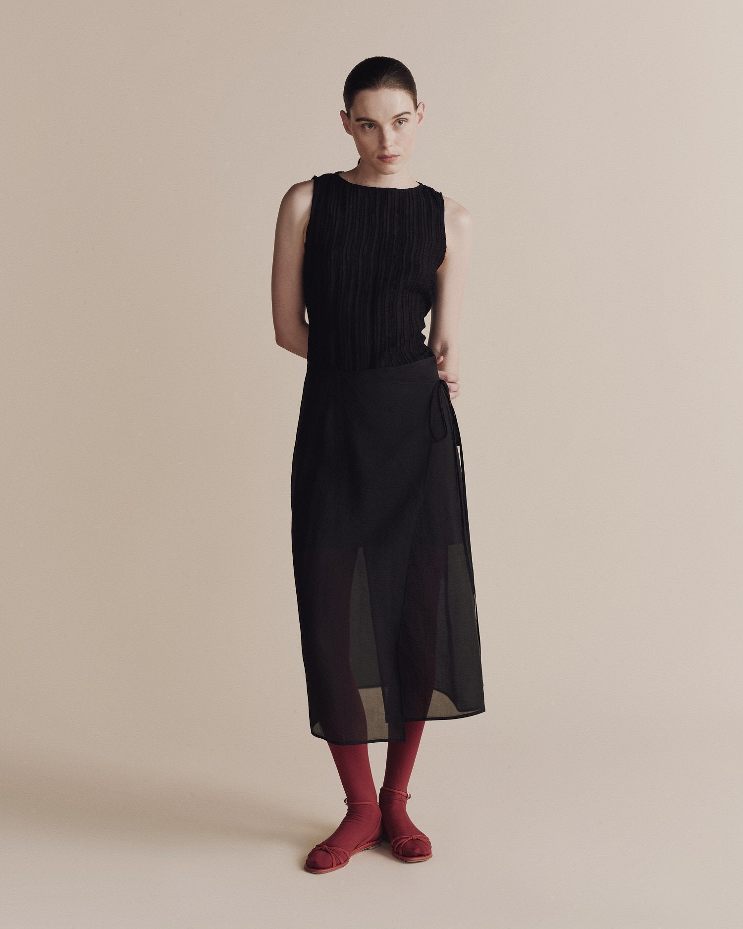 organza skirt | black