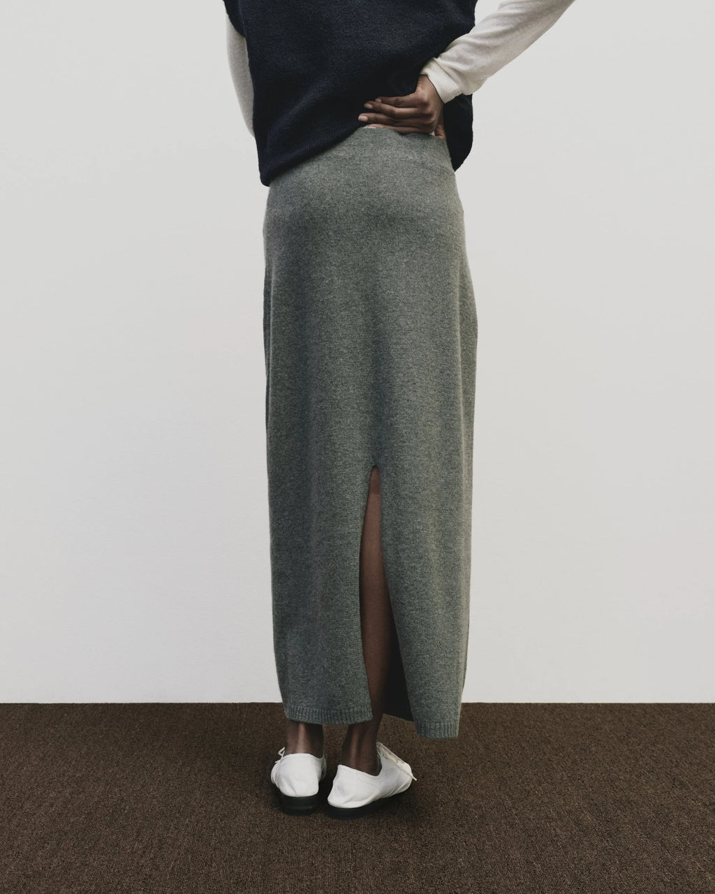 cashmere blend midi skirt | multiple colors