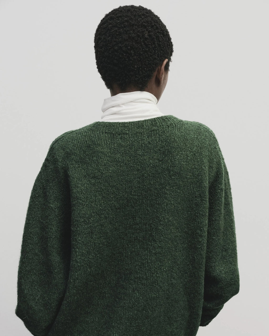 alpaca blend wholegarment knit | green