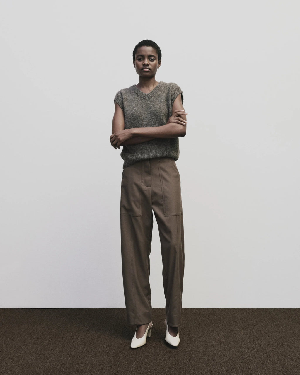 wool blend v neck vest | multiple colors