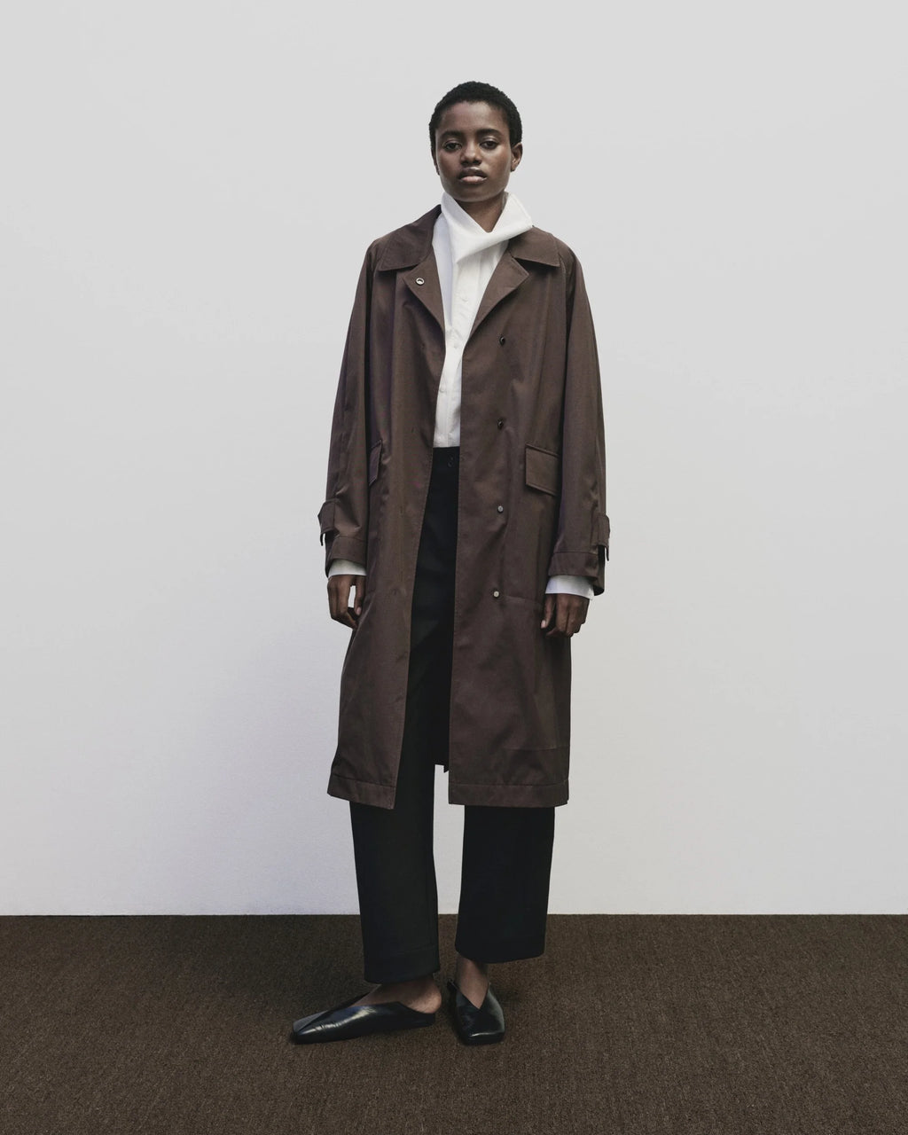 oversized trench | burgundy