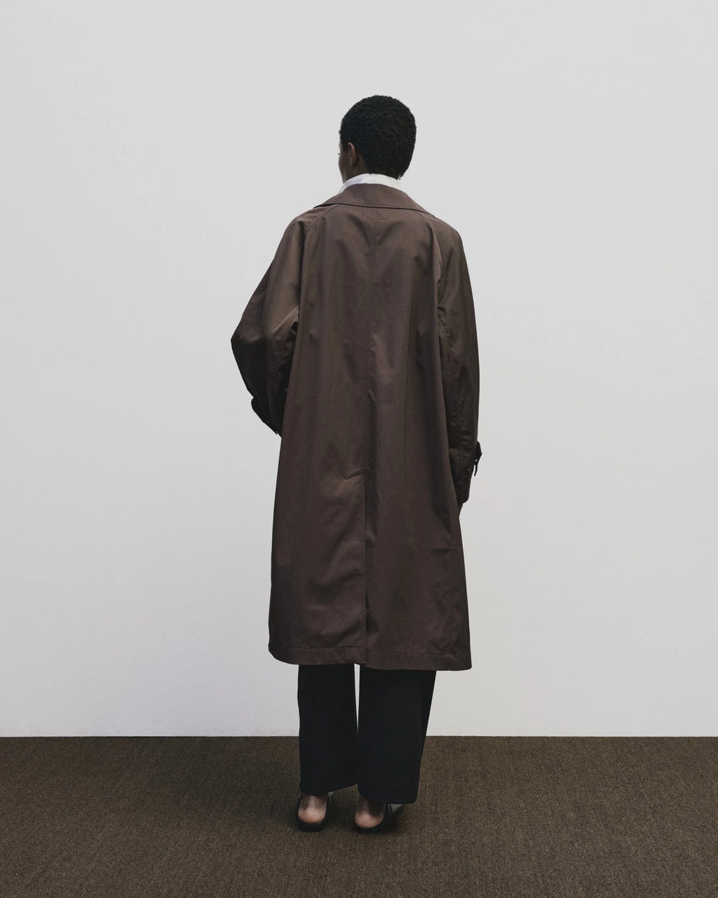 oversized trench | burgundy