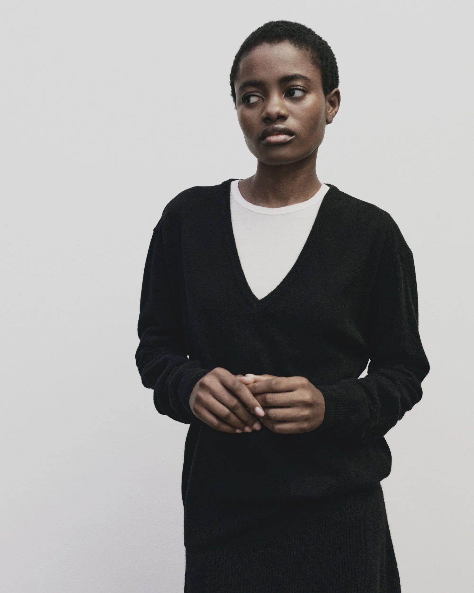 cashmere blend v neck | multiple colors