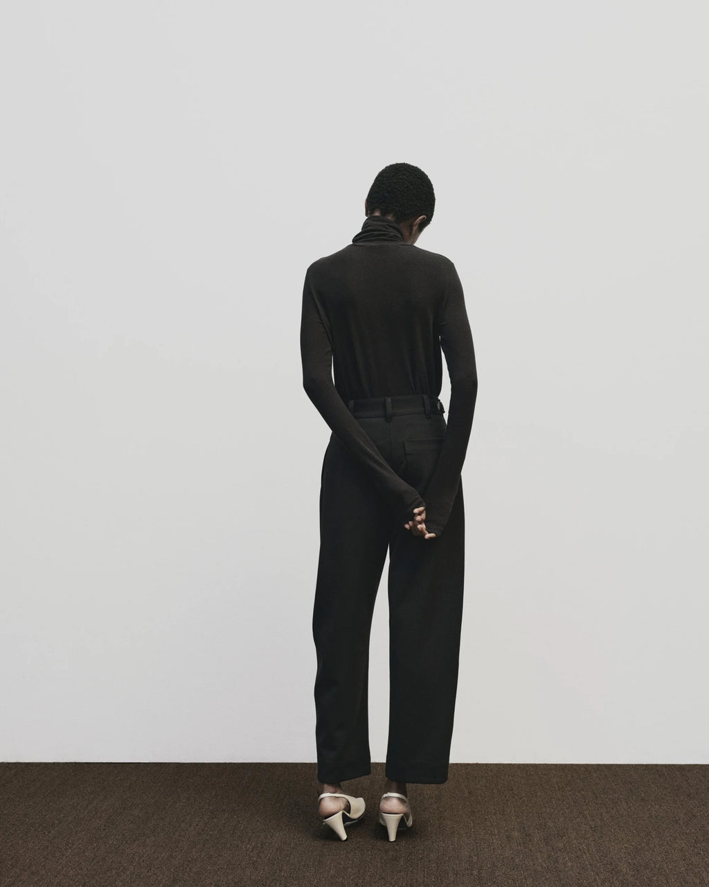 roll neck jersey top | multiple colors