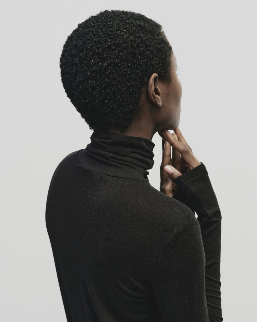 roll neck jersey top | multiple colors