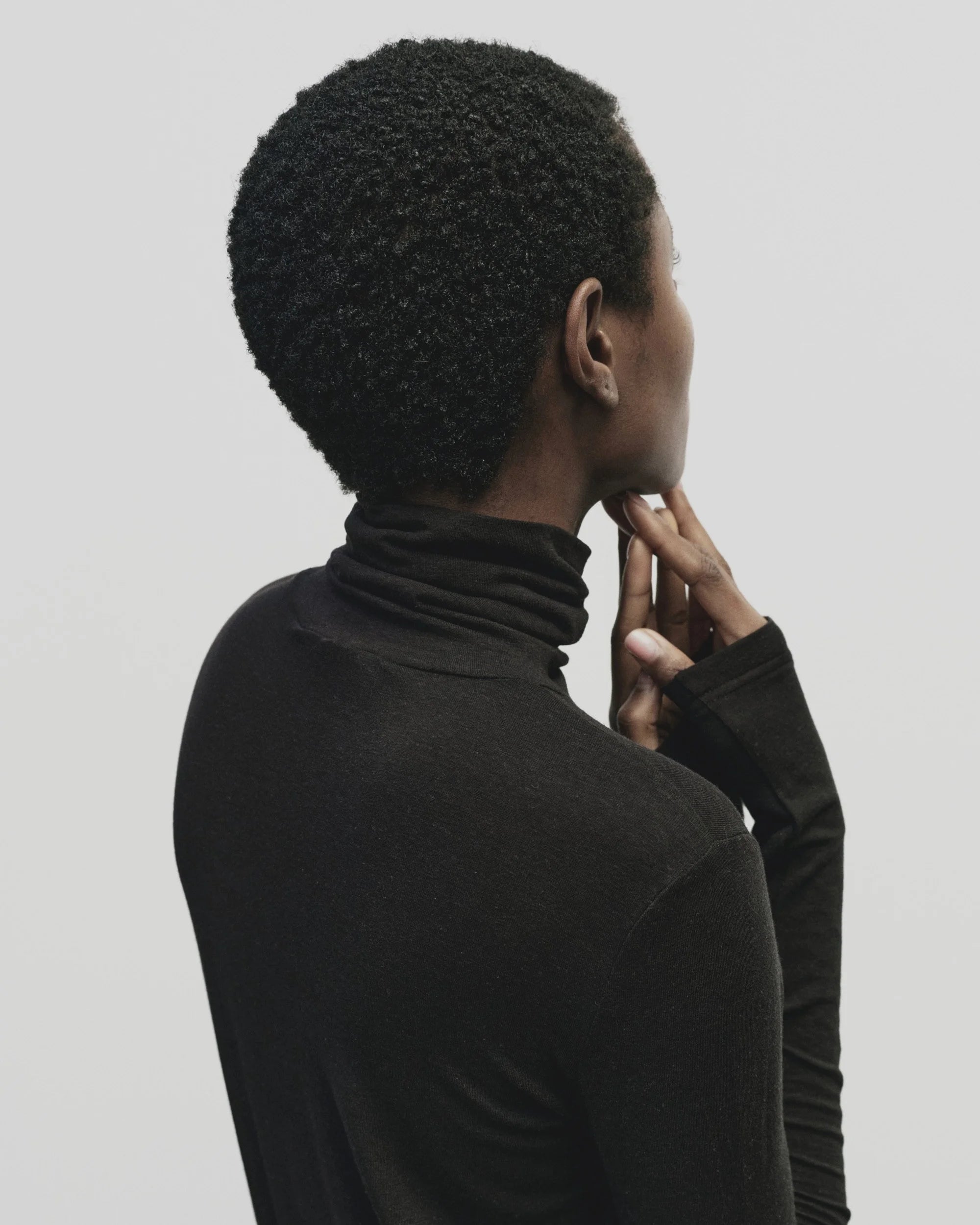 roll neck jersey top | multiple colors