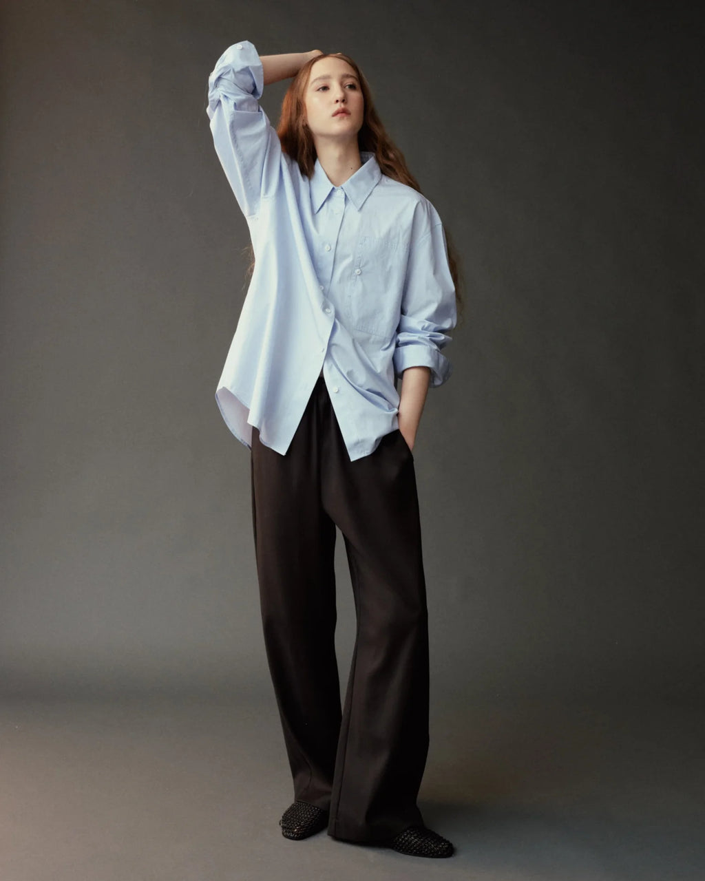 oversized shirt | light blue