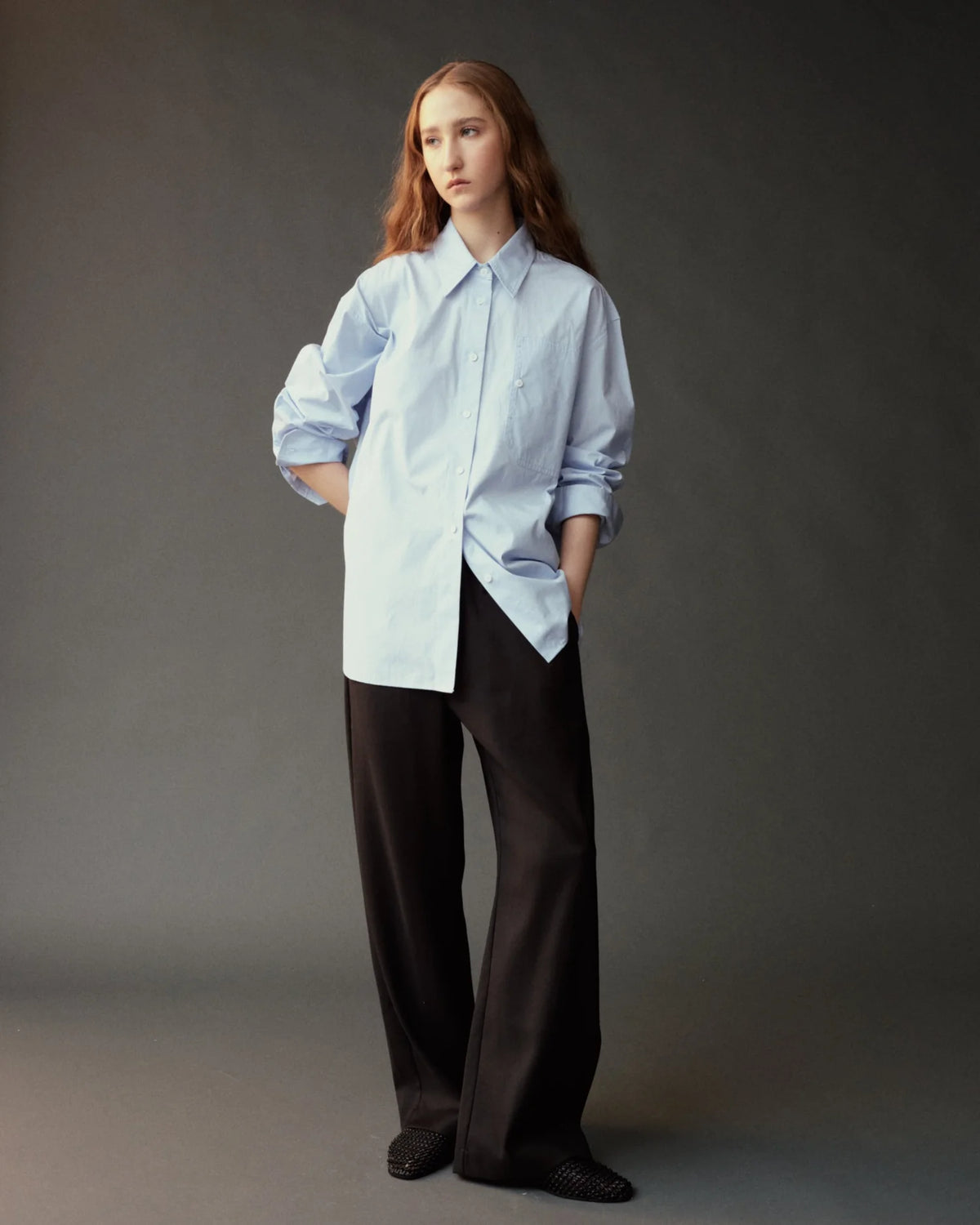 oversized shirt | light blue
