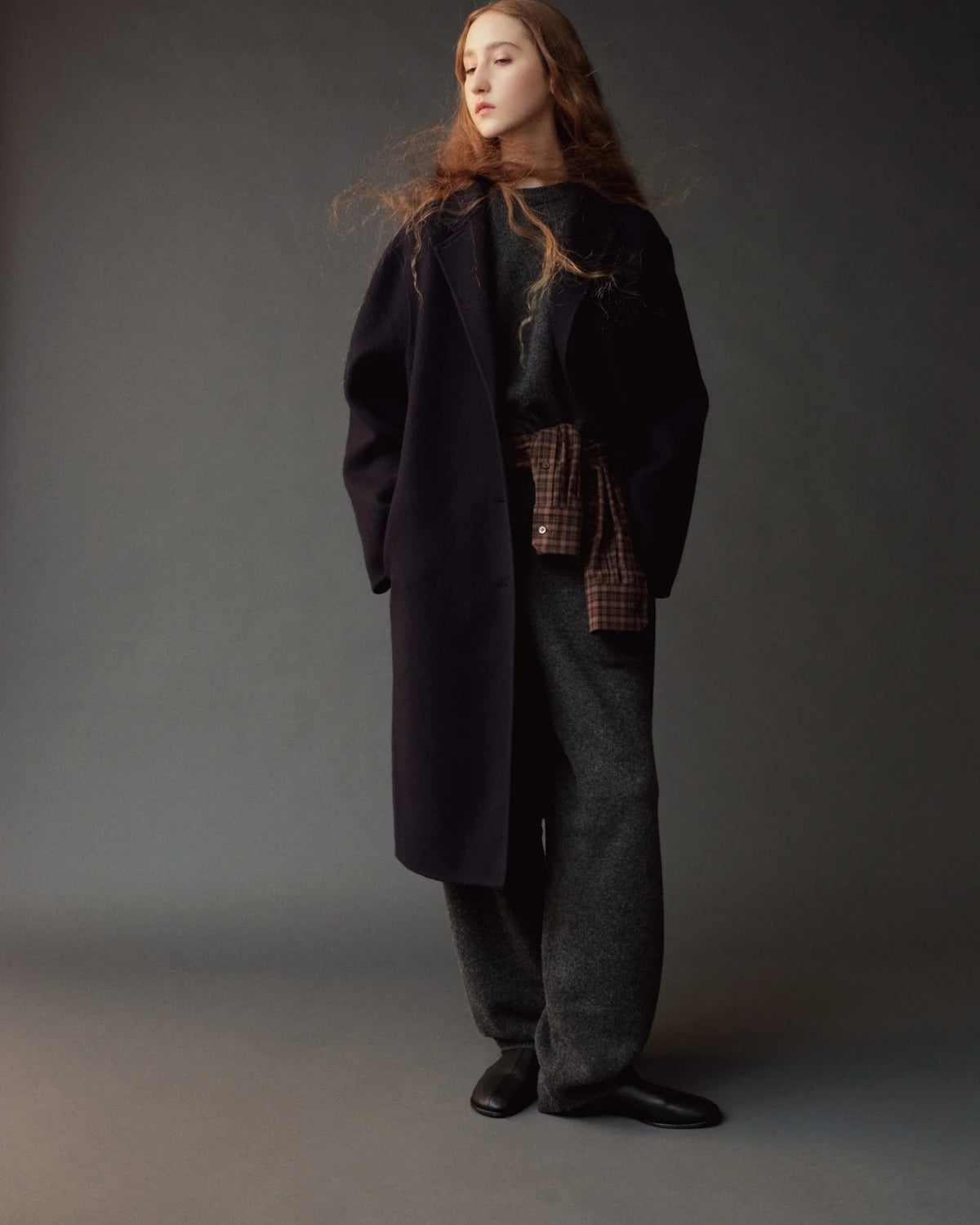 single breasted coat | navy