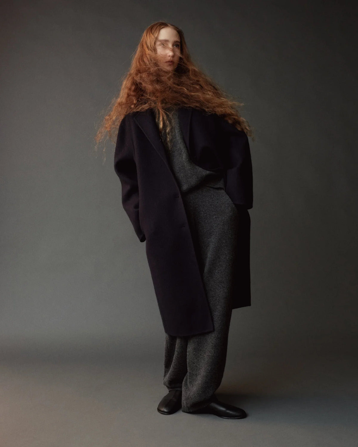 single breasted coat | navy