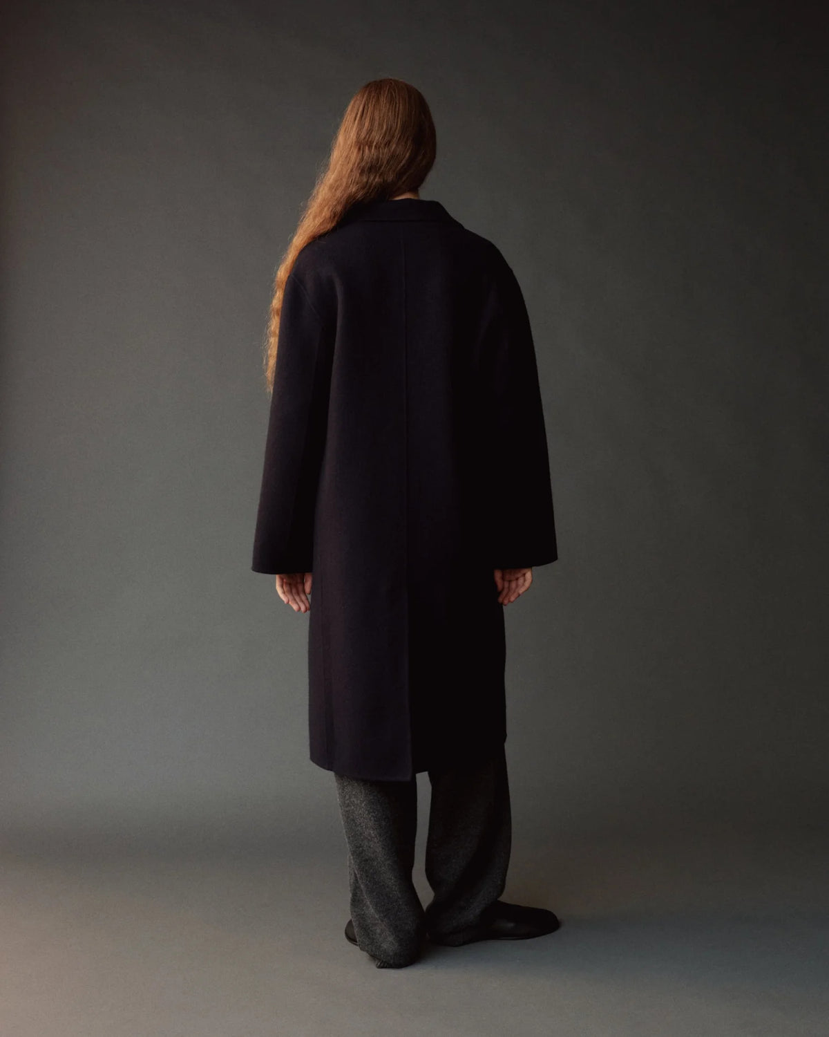 single breasted coat | navy