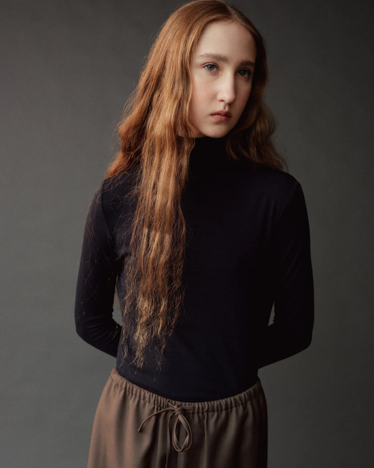 rollneck jersey top | multiple colors