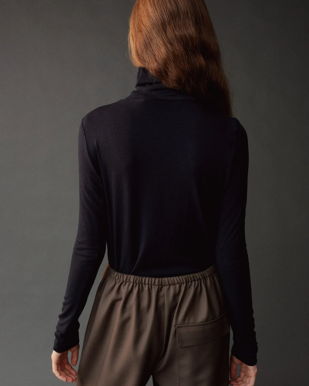 rollneck jersey top | multiple colors