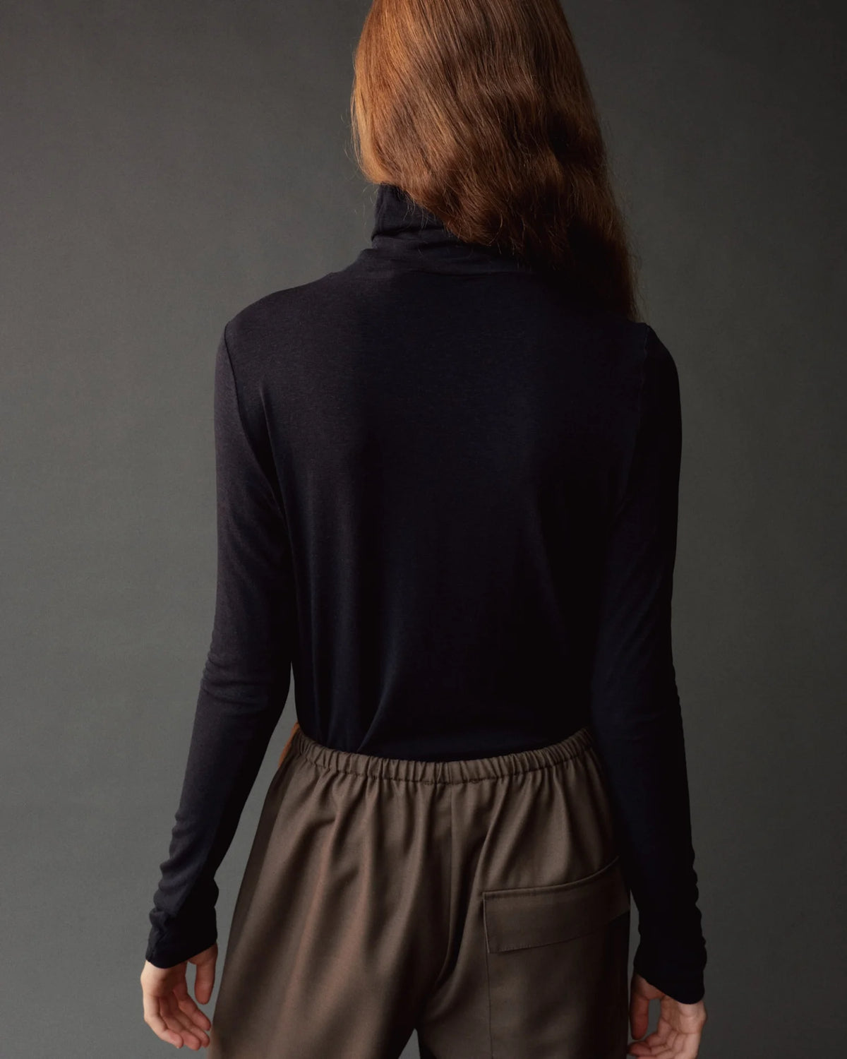 rollneck jersey top | multiple colors