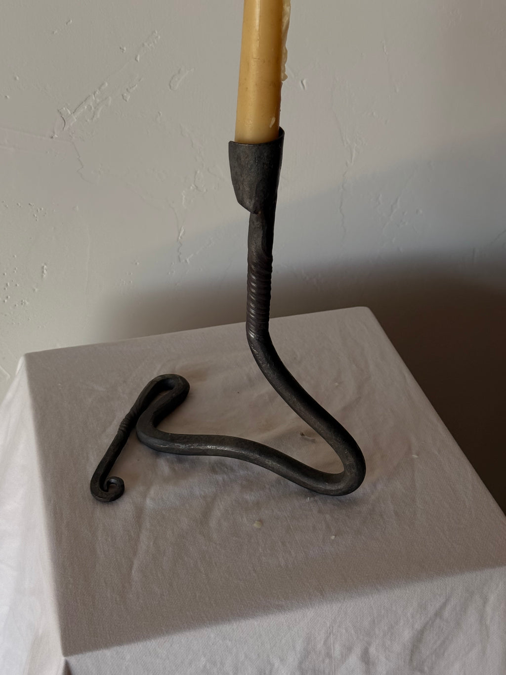 brutalist candlestick holder