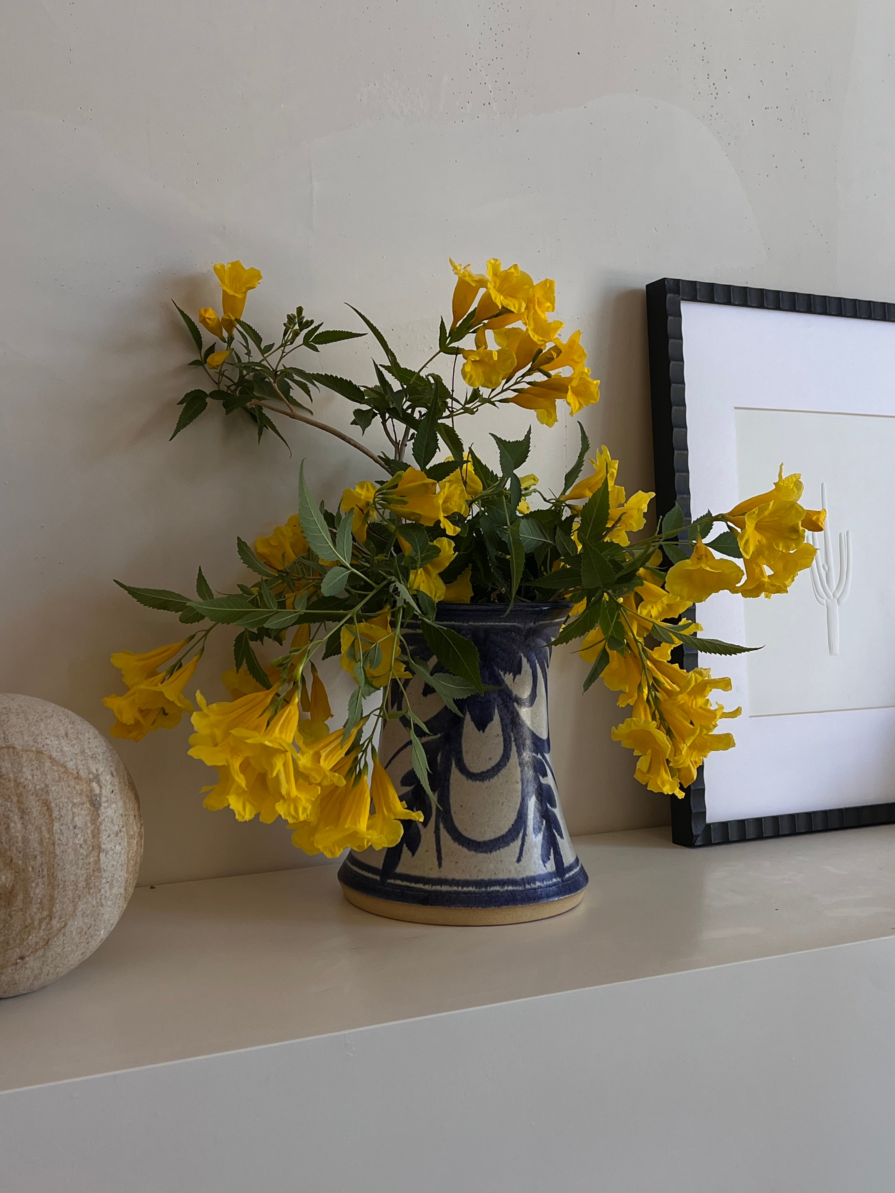 handpainted cobalt vase