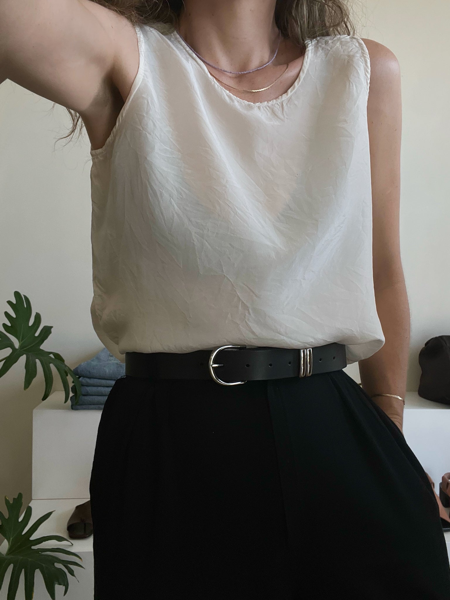 vintage silk tank