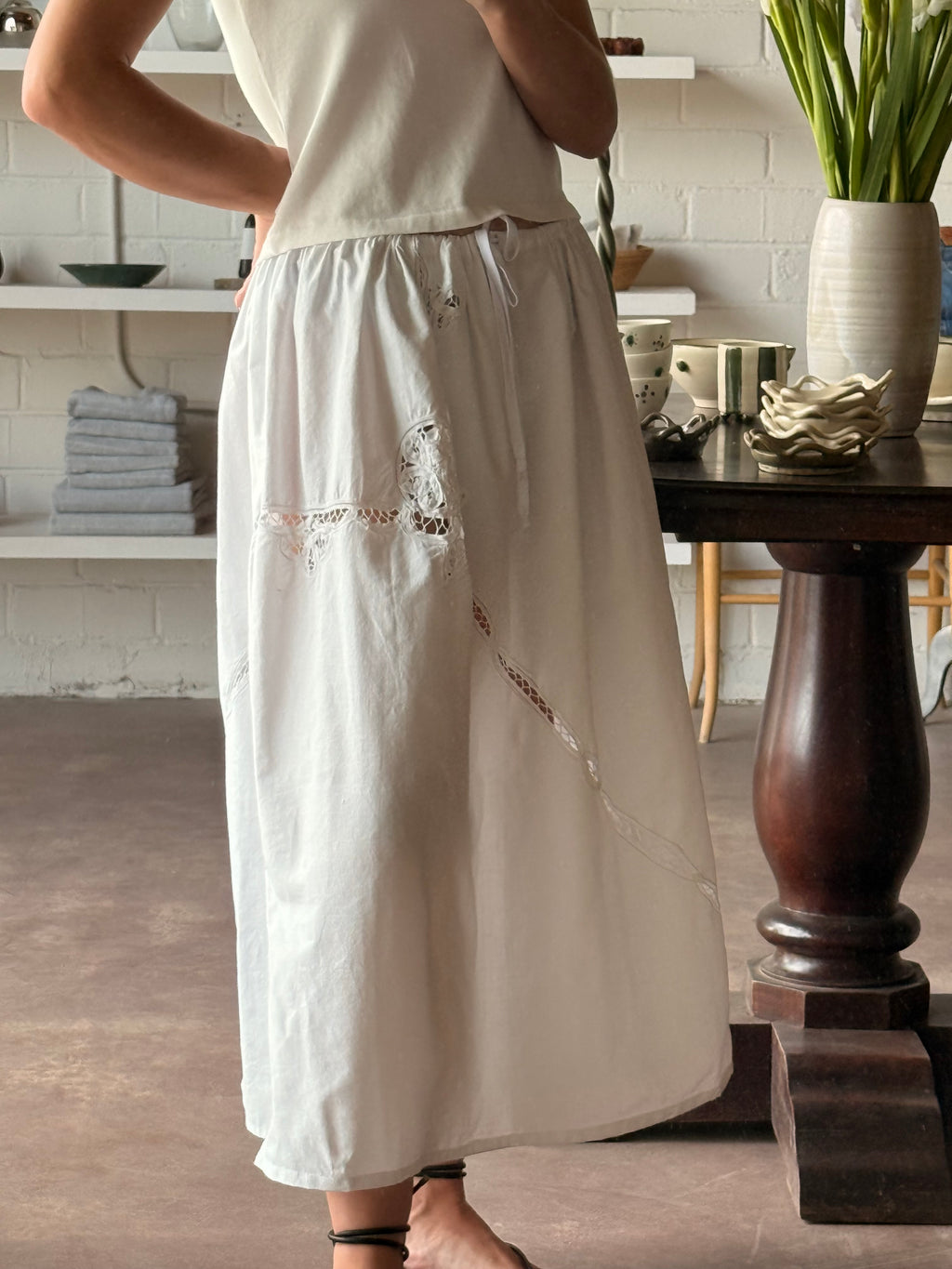 tablecloth skirt | drawstring