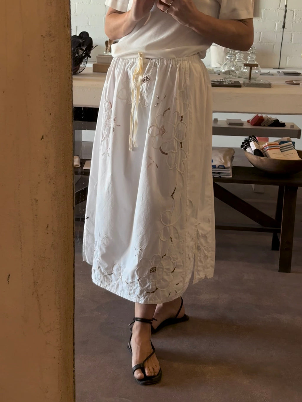 tablecloth skirt | drawstring