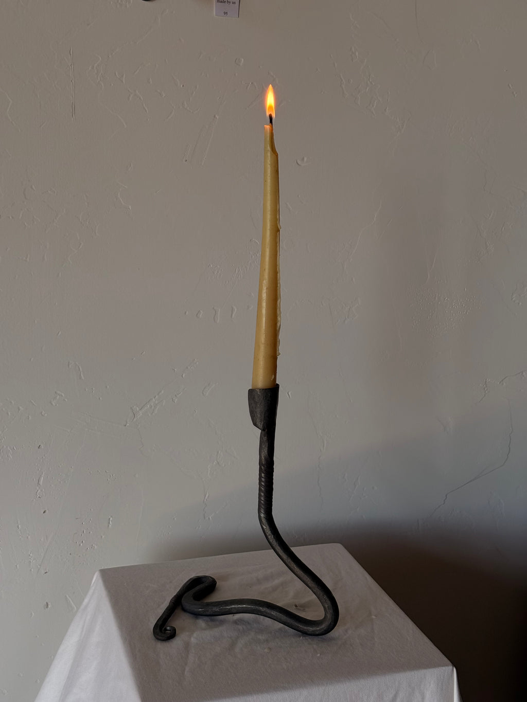 brutalist candlestick holder