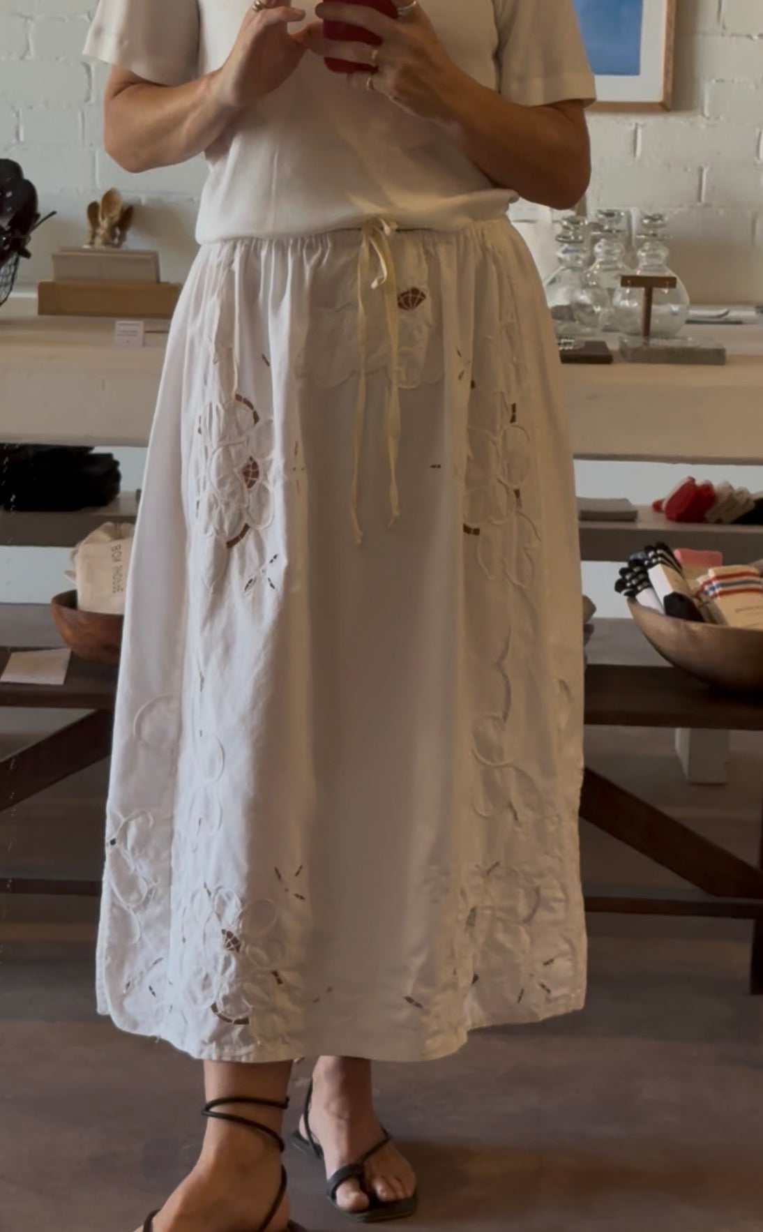 tablecloth skirt | drawstring