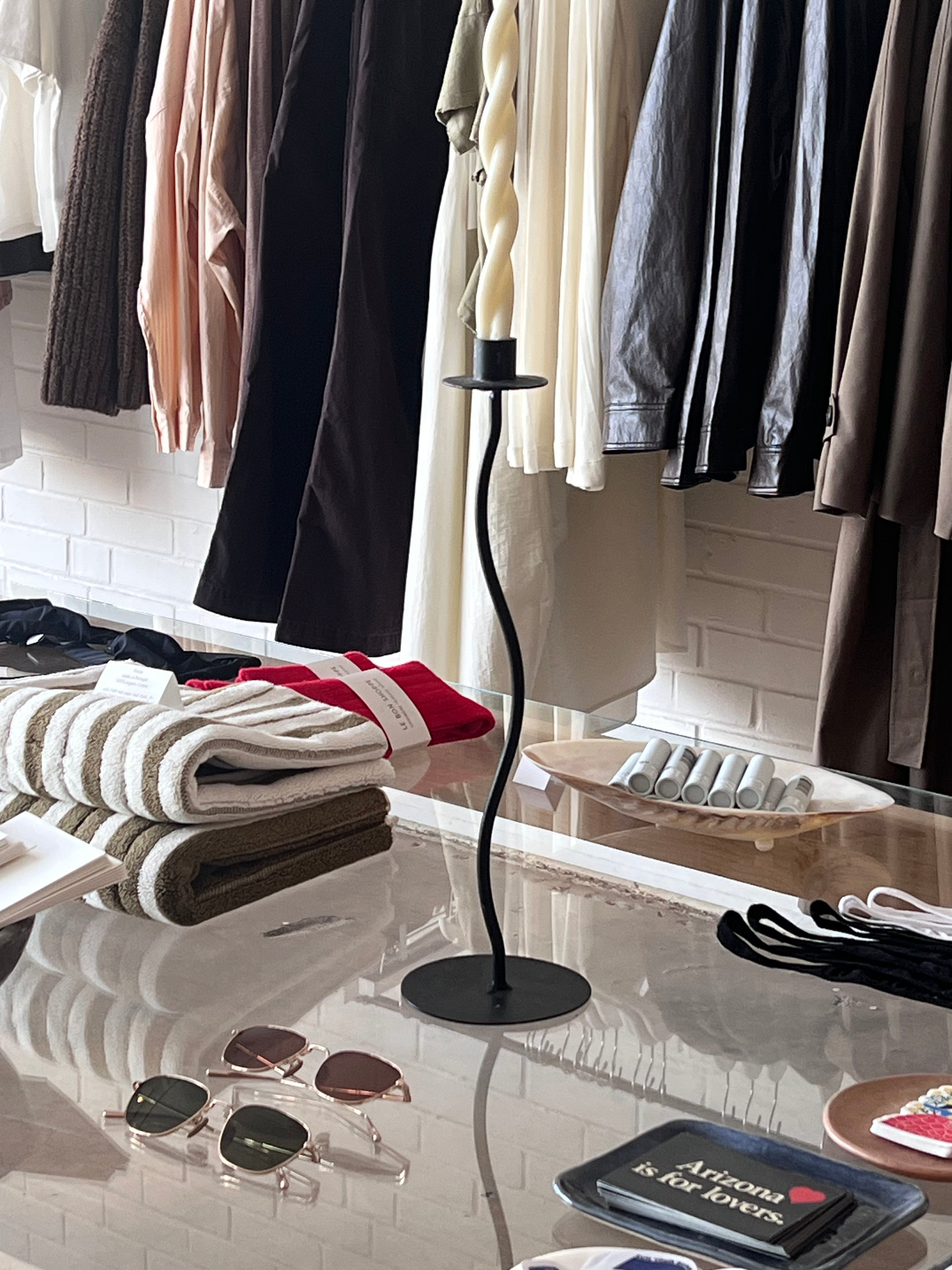 wavy candlestick holder