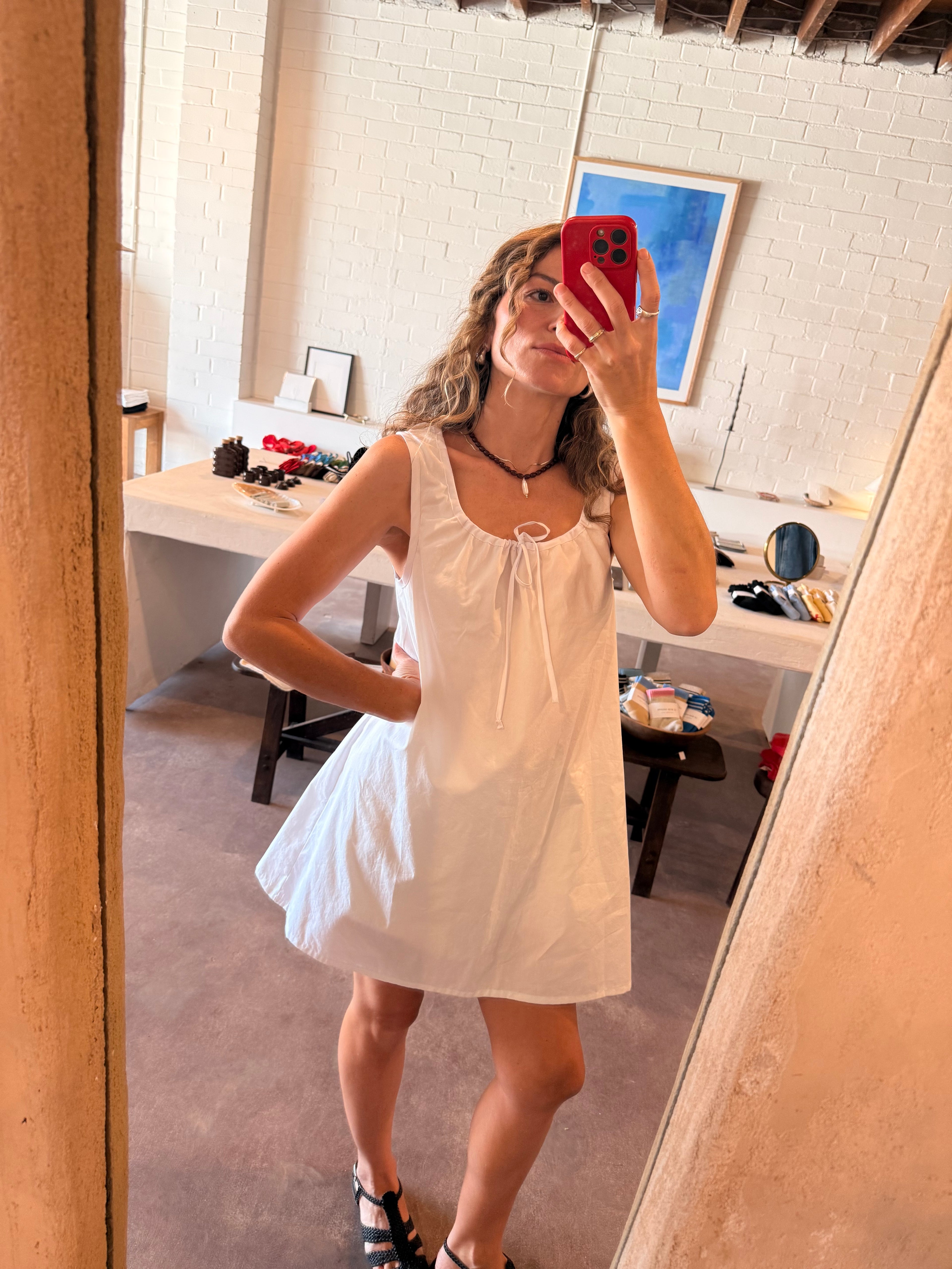 PREORDER | tie neck dress