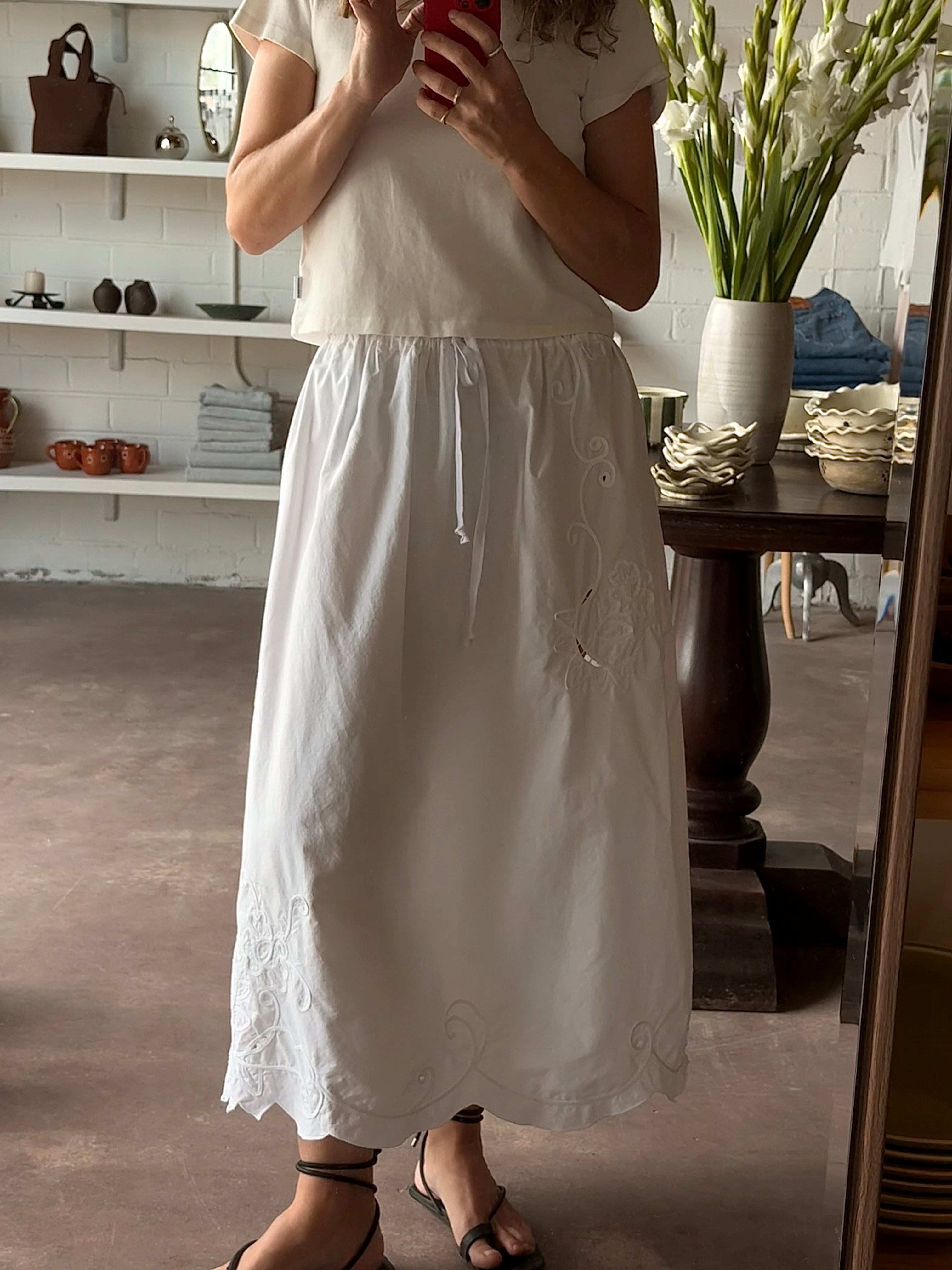 tablecloth skirt | drawstring