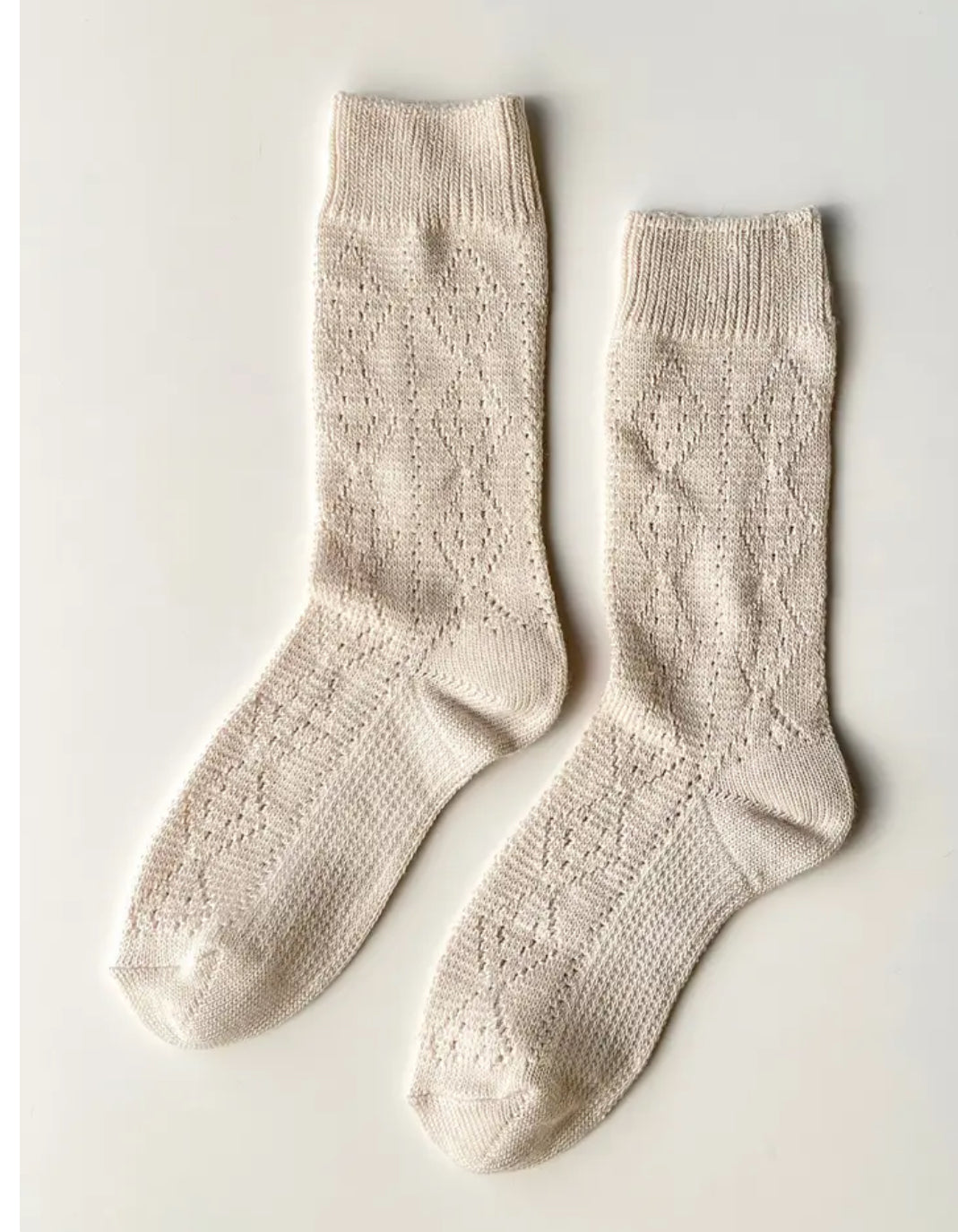 modal eyelet socks