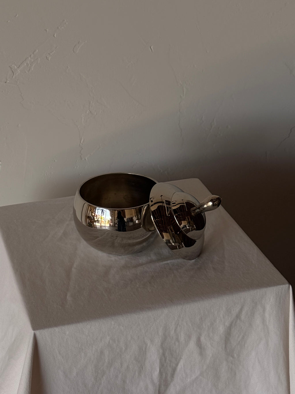 chrome lidded container