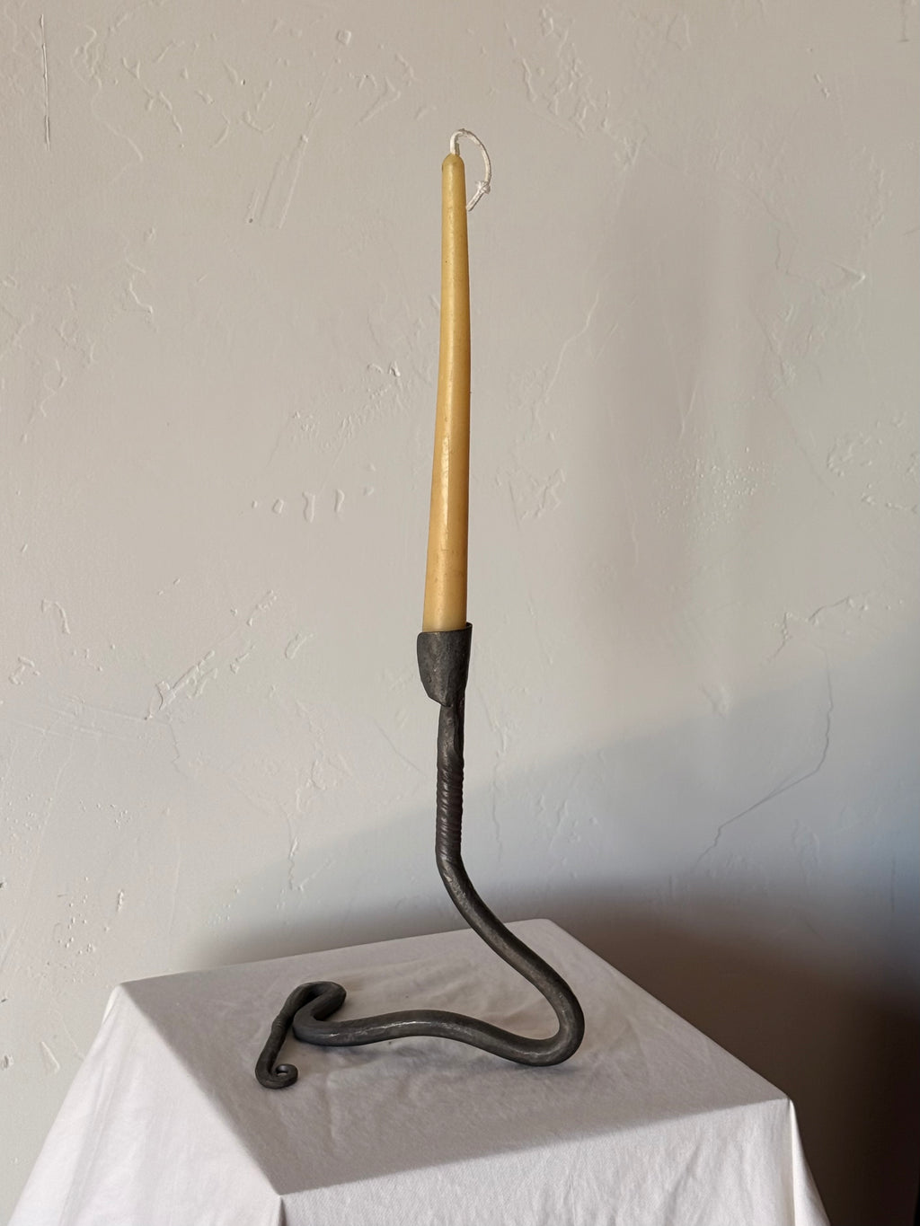 brutalist candlestick holder