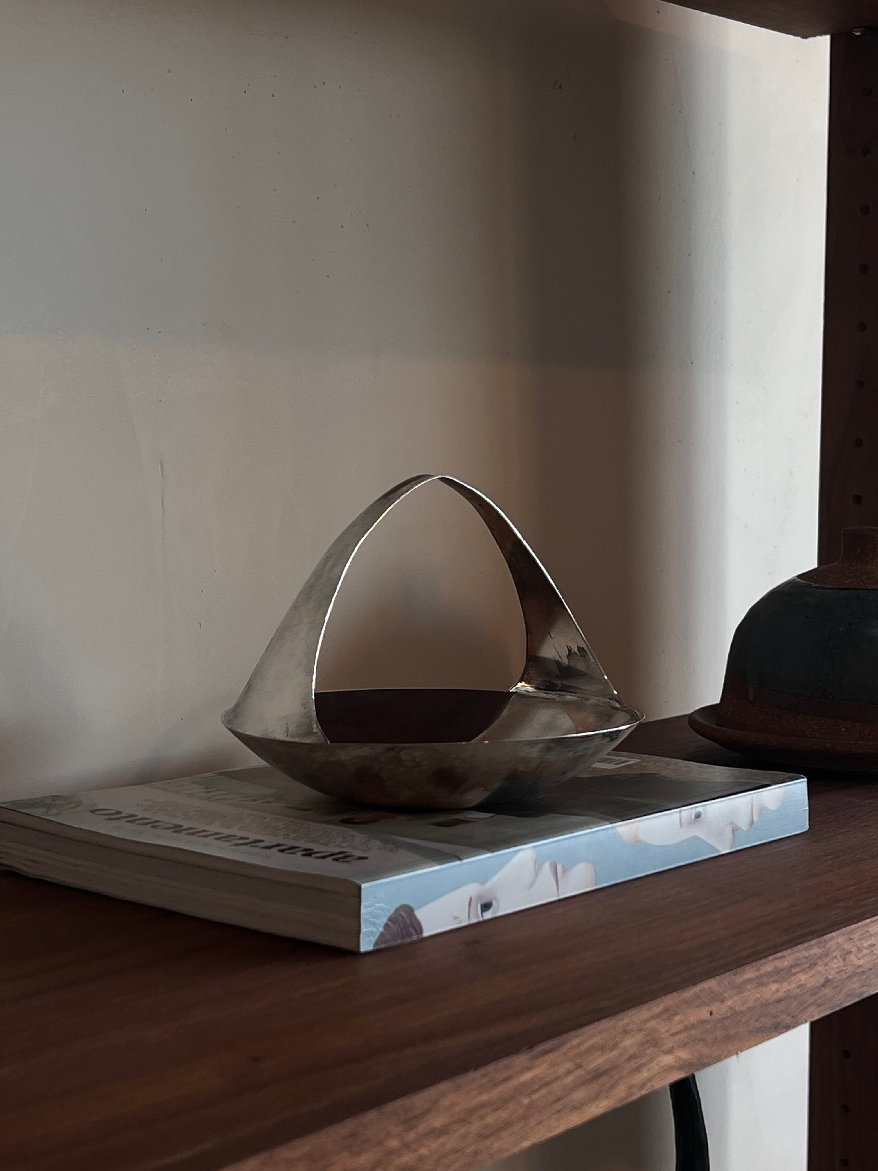 silver plated basket dish