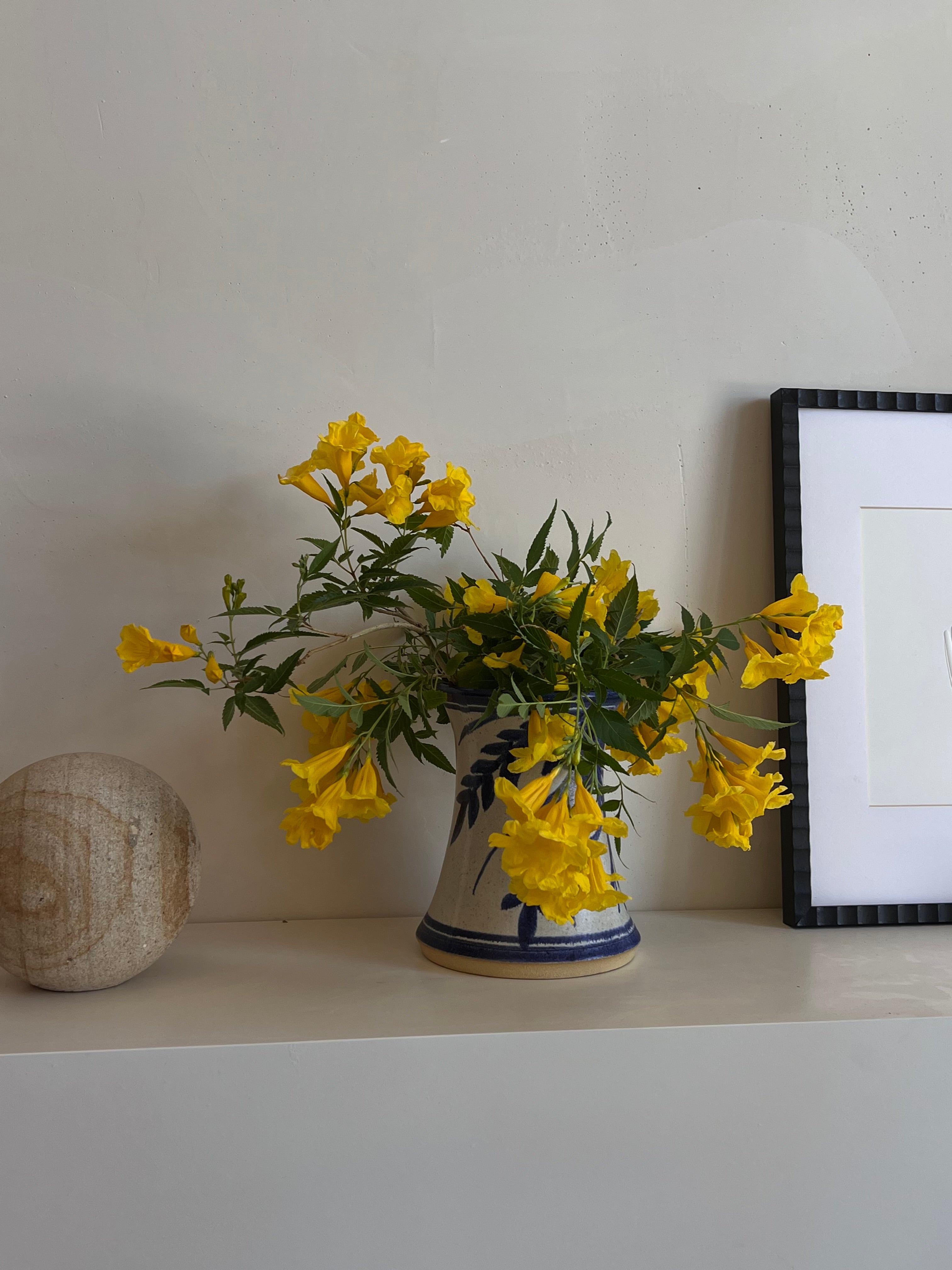 handpainted cobalt vase