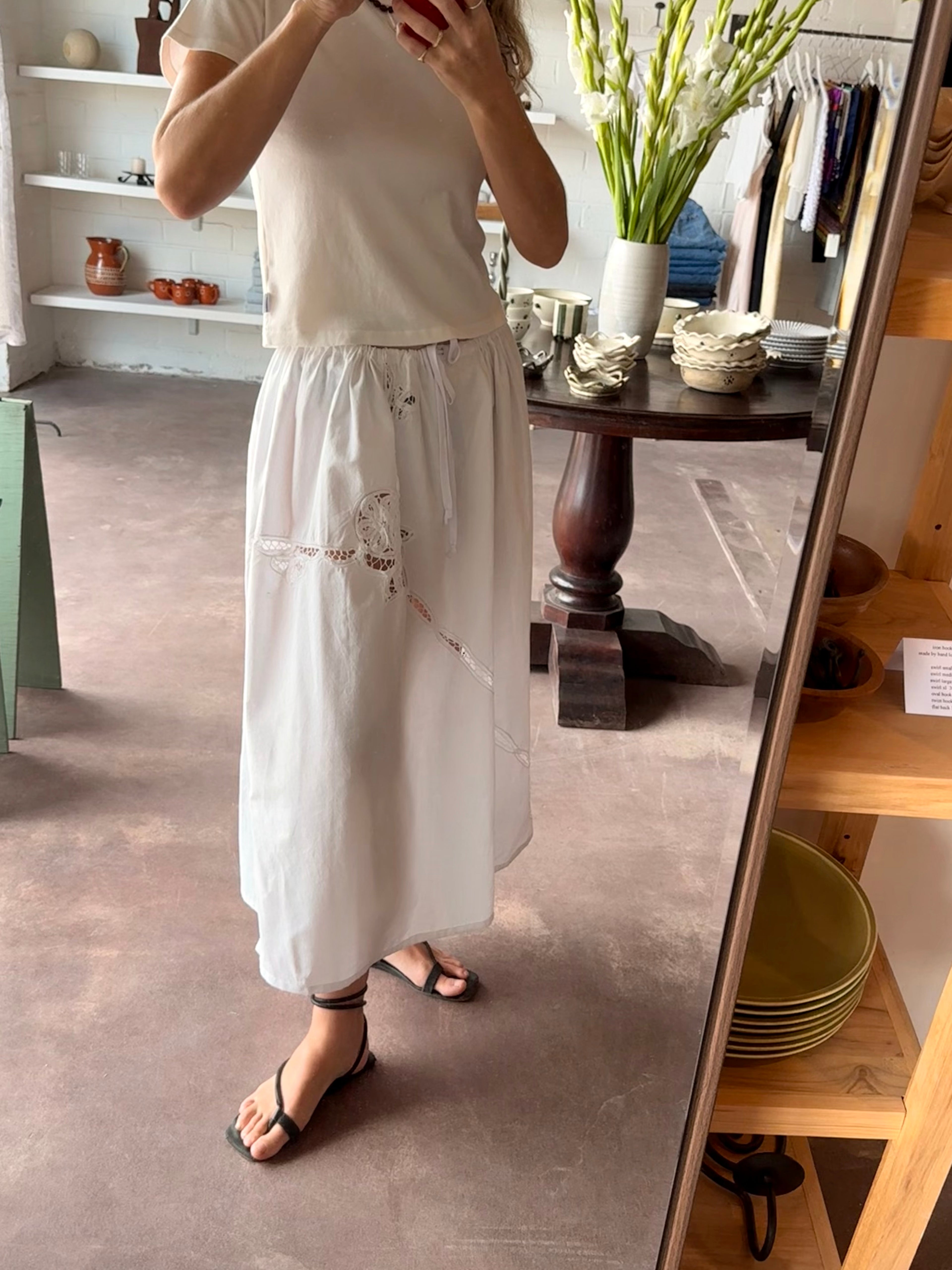 tablecloth skirt | drawstring