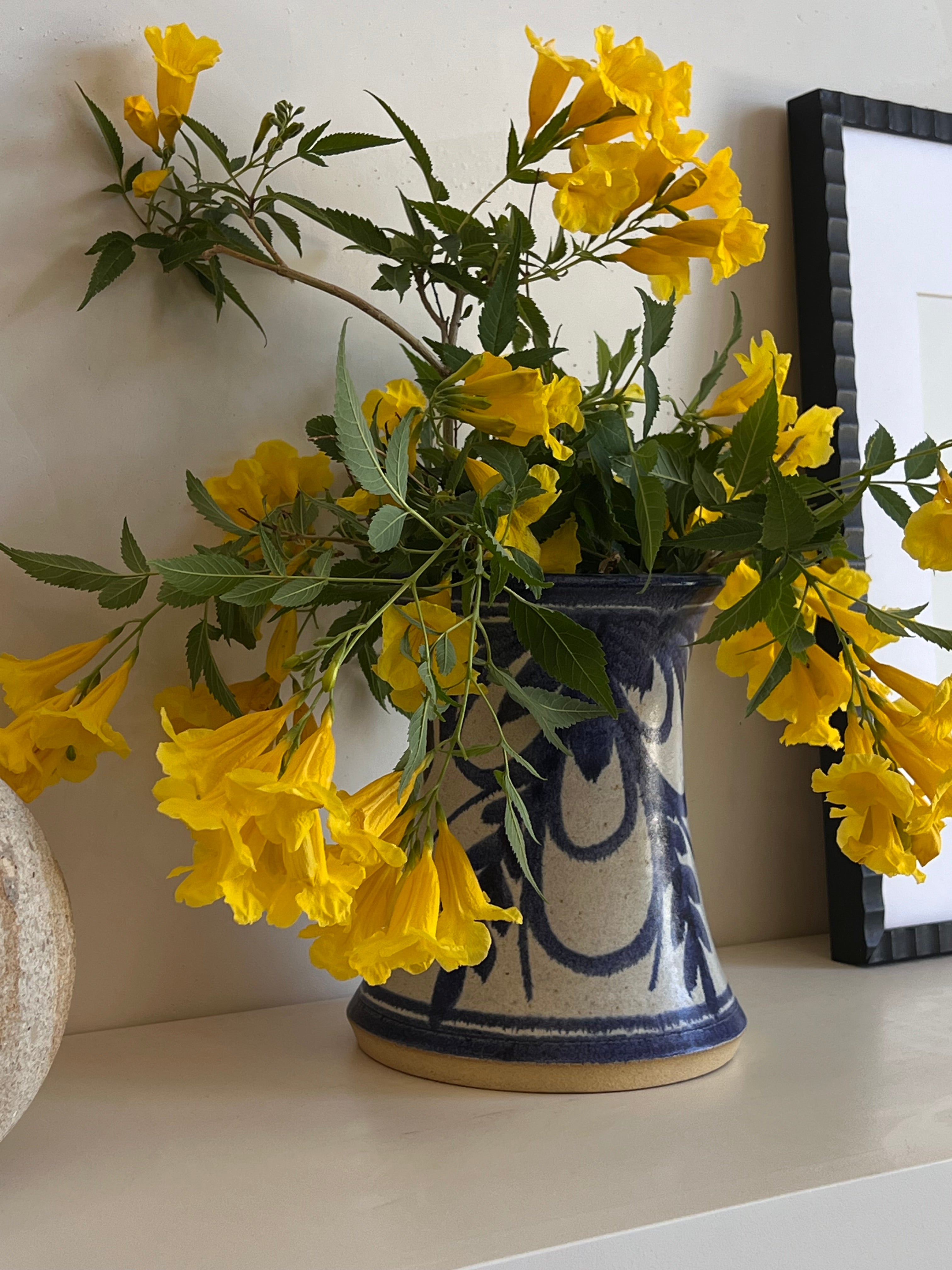 handpainted cobalt vase