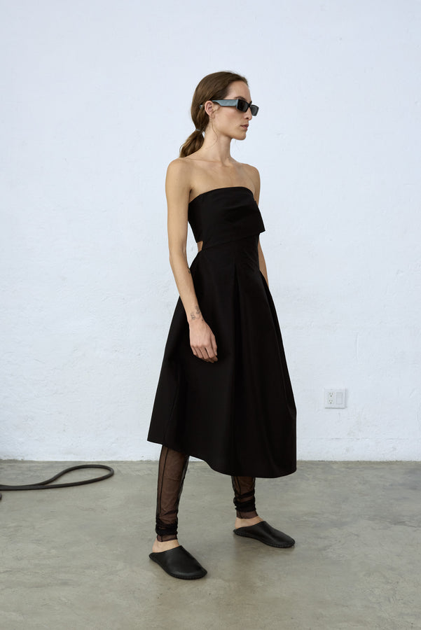 strapless dress | black